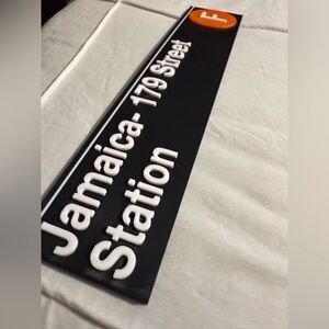 Jamaica 179 Subway Sign MTA station queens red lines nyc tourist city train